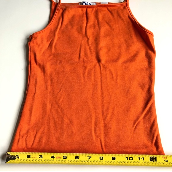 2/$15 Q & A Tank Top Orange Small Juniors - Picture 6 of 15
